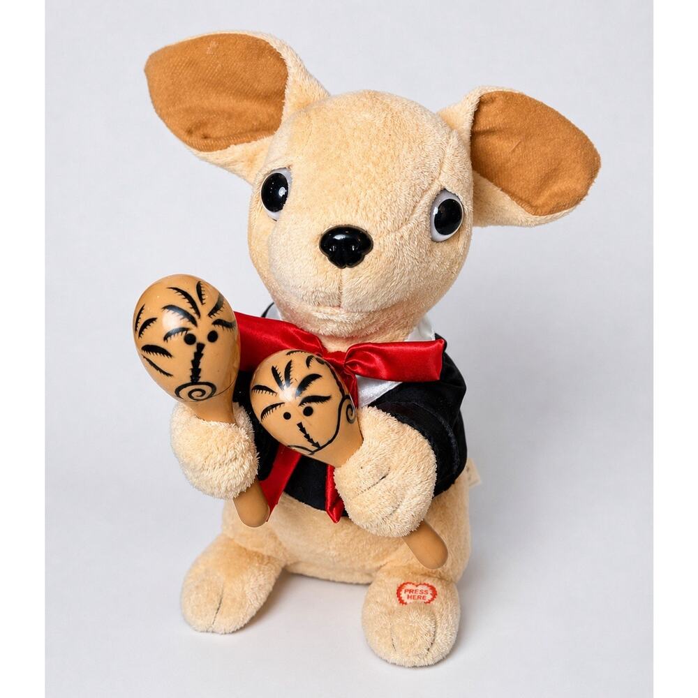 Chuey Bamba 12” Singing Chihuahua Animated Plush Toy Shakes Maracas Musical